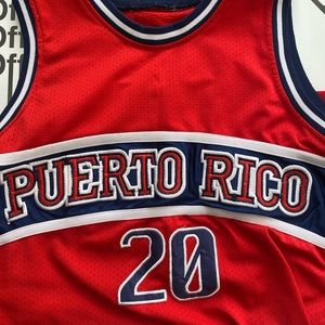 Vintage Puerto Rico basketball jersey